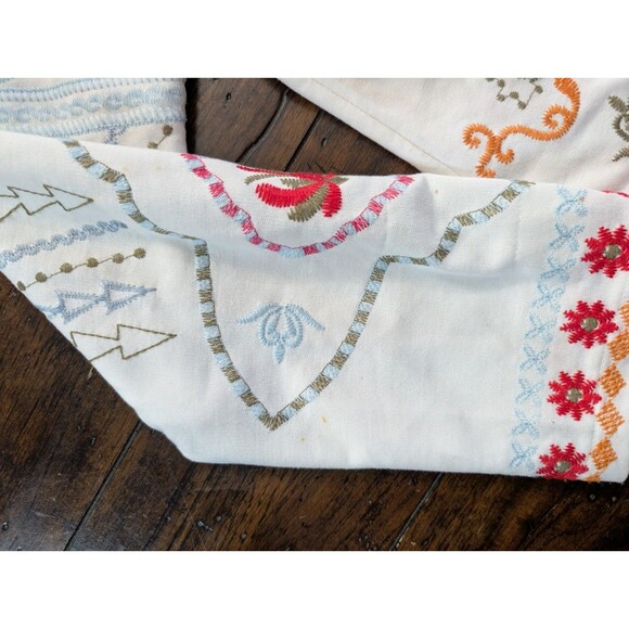 Adore Embroidered Full-zip Hoodie Large White Floral Flowers Boho Colorful - Picture 13 of 13